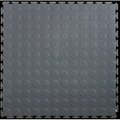 Lock-Tile Lock-TileÂ PVC Floor Tiles, , 19.5x19.5", Coin, Gray LK002D